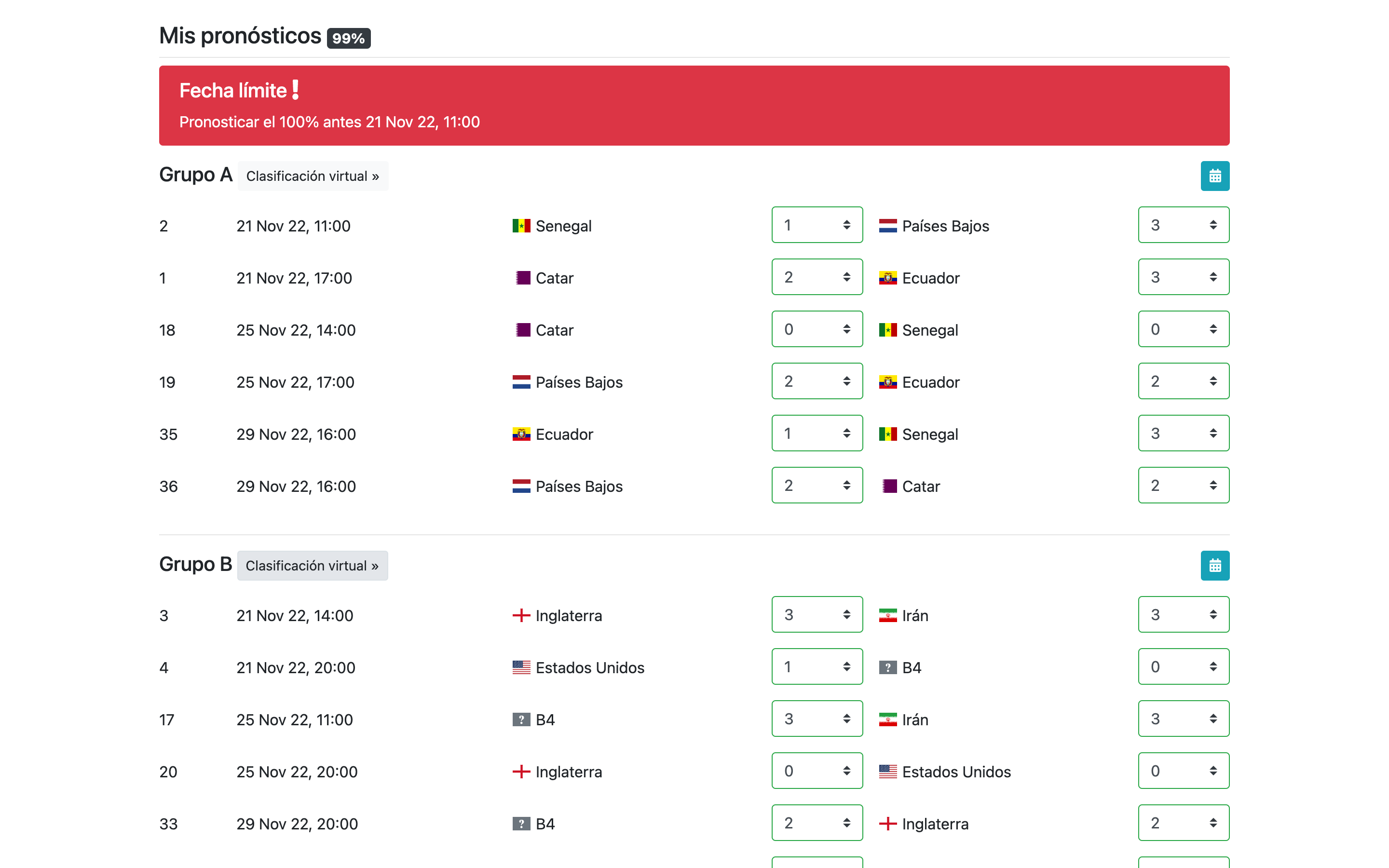 Quiniela mundial 2025 formato